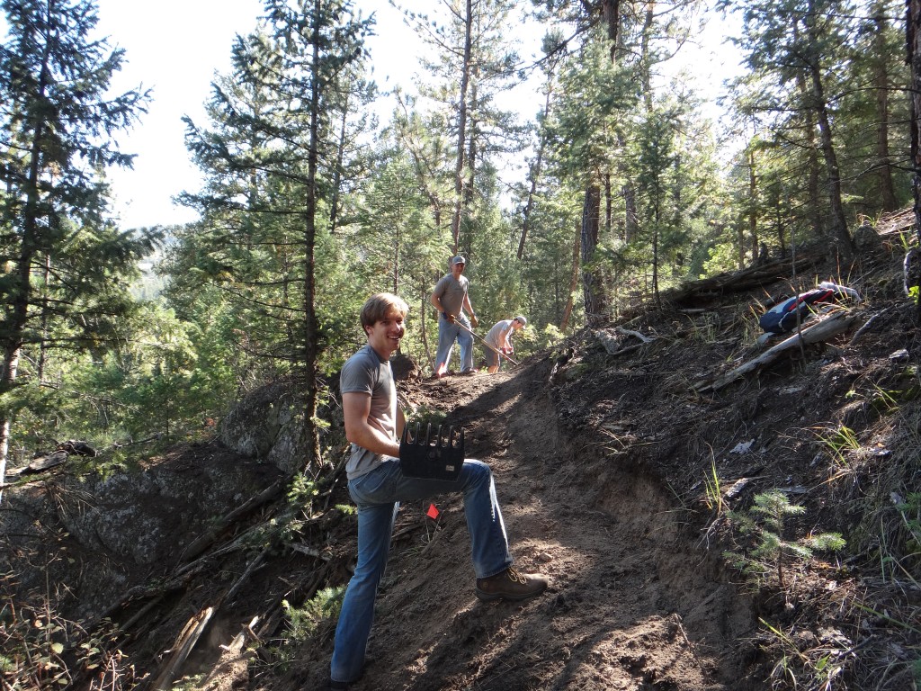 Volunteers repair trail