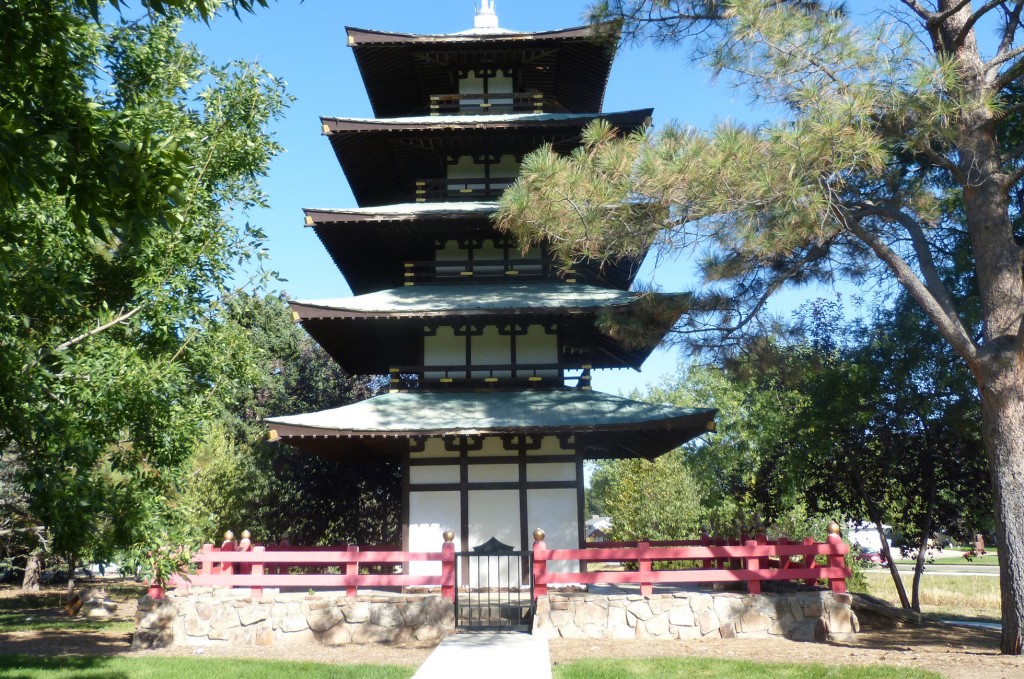 Tower of Compassion, a five-story tower built in the traditional style of a Japanese temple