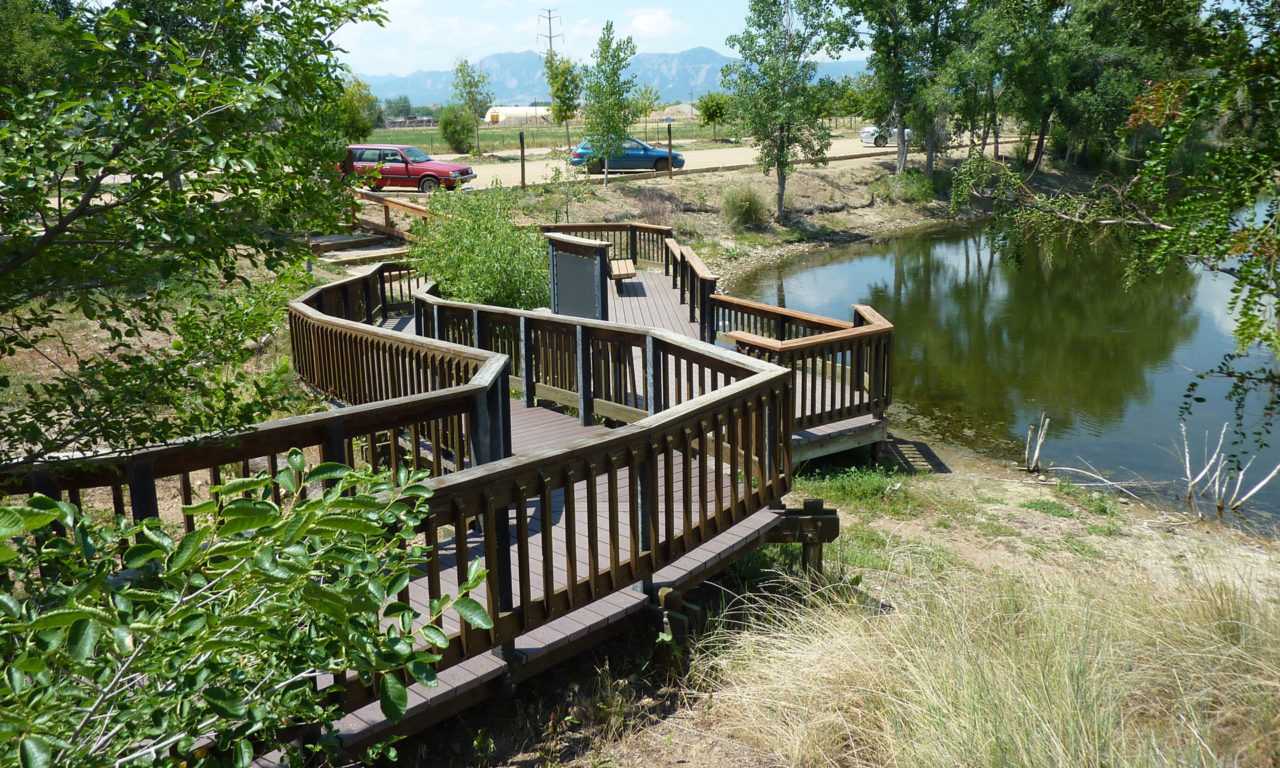 Accessible fishing pier at Walden Ponds