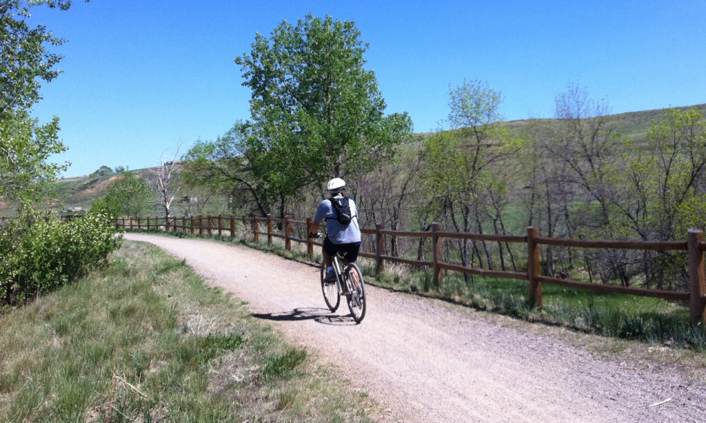 Biker on Mayhoffer Trail